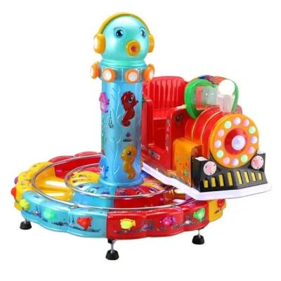 China Amusement Park Arcade Carousel Kiddie Ride With Rail Trackless Train for sale