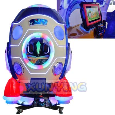 China Metal Acrylic Plastic Arcade Games Airplane Rocket Coin Operated Kiddie Rides for sale