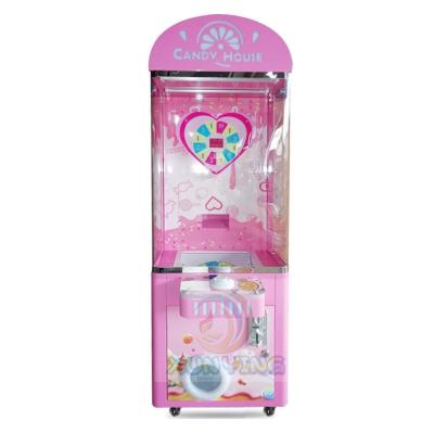 China Kids Coin Operated Candy Game Machine Pink Candy Vending Machine for Ages 6 Years for sale