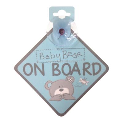 China Hot Selling Windshield Stickers Baby On Cars Board Sign Children Safety Sticker Warning Billboard With Suction Cups for sale