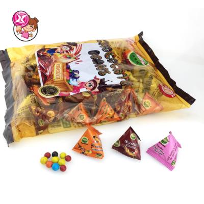 China Colorful Bean Candy Chocolate Bean Triangle wrapper with Sugar Coated Candy BALL for sale