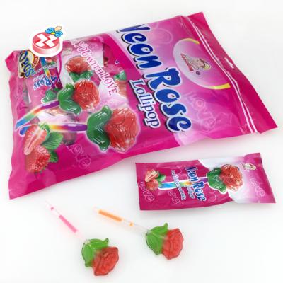 China Natural High Quality Pink Shaped Soft Lollipop Hard Candy Factory New Arrival Glow Stick Lollipop Supplier for sale