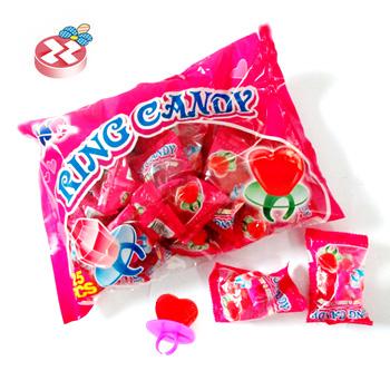 China 10g Glucose Diamond Ring Candy Heart Ring Candy for sale