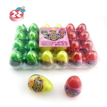 China Cartoon Toys 30g Dinosaur Egg Liquid Candy With Jumping Candy And Tattoo for sale