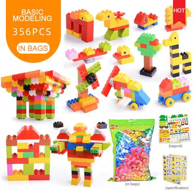 China Gorock 356PCS eco-friendly material eco-friendly material DIY building block classic creative educational baseplate with legoing duplo for sale