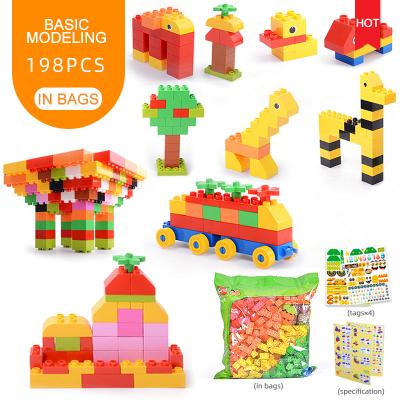 China Gorock 198PCS Material Classic Diy Building Block Creative Eco-friendly Educational Baseplate with legoing block for sale