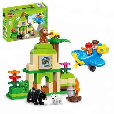 China Large Building Block Toys ABS Building Toy Educational DIY Building Block Toys Zoo Block Toys with legoing duplo set for sale