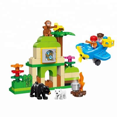 China Eco-friendly Material Designer Building Blocks Compatible Legoings Duploe GOROCK 3 Style Zoo Animals Eco-friendly Paradise Material Sets Toys For Kids Birthday Gifts for sale