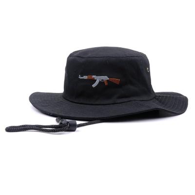 China Wholesale Plain Striped Custom Brim Designer Bucket Hats For Men for sale