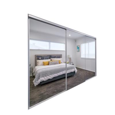 China Skillful Design No Deformation High Quality Sliding Glass Wardrobe Doors Float Glass(Height)Adjustable Glass Sliding Door for sale