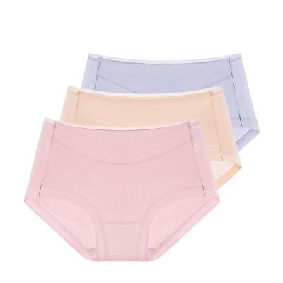 China Wholesale Breathable In Running Lady's Underwear Comfortable Mid-Waist Panties Large Size Women's Three-Piece Panties for sale