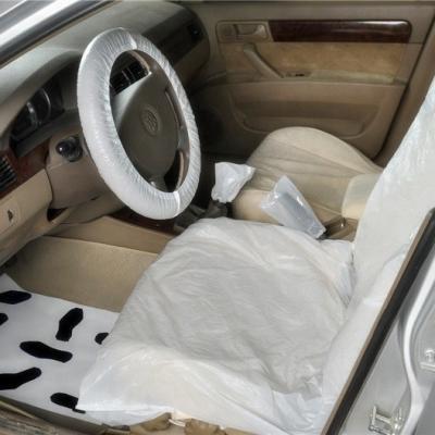 China Car Care During Maintaince Customized Disposable Printable Cleaning Kit 5 in 1 Cover Car Seat Cover Set for sale