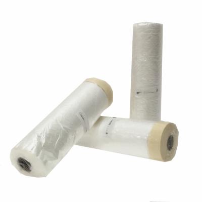 China 9 Micron Film Dust Sheet Moisture Proof Masking Roll for sale