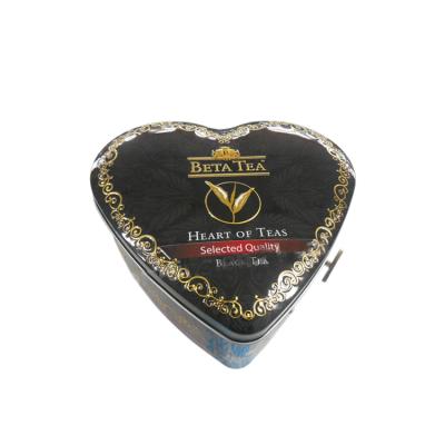 Cina Gift & Elegant Craft Heart Shape Metal Tea Tin Box For Flowering Tea Packaging With Music Box in vendita