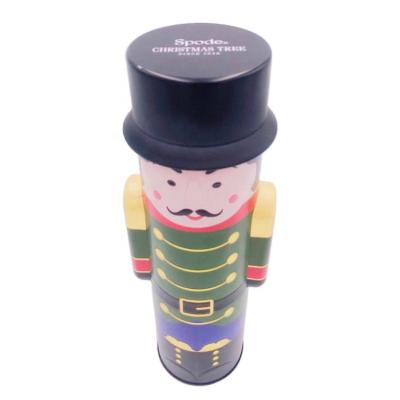 China Best Candy Price Christmas Packaging Creative Decoration Recycle Eco-friendly Soldier Shape Tin Box Te koop