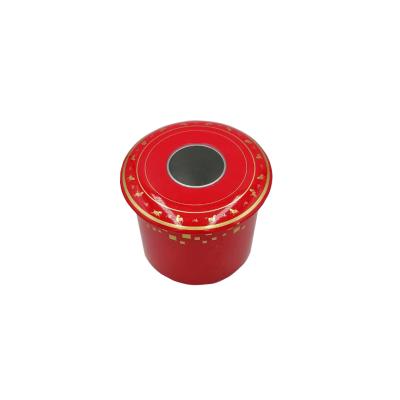 China Professional Custom Recycled Materials Metal Tea Canister For Round Tin Canister Multicolor Tea Tin Box zu verkaufen