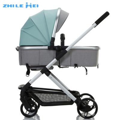 China One Hand Folding One Touch Brake High Quality High Elevated Canvas 2 In 1 Baby Stroller With Aluminum Frame And 1888 EN for sale