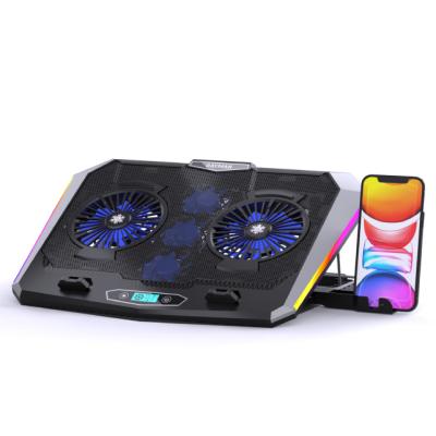 China 12-17 Inch 2021 5 Fan Low Power Home Office Gaming Cooler Laptop Pad 5 Cooling Fans for sale