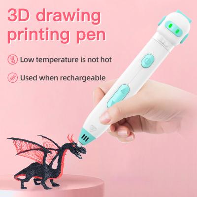 China 3D Pen Custom Design Smart Logo hot stamping printing led new creative toy 3d Pen Printer Set 3d printing painting drawing pen for sale