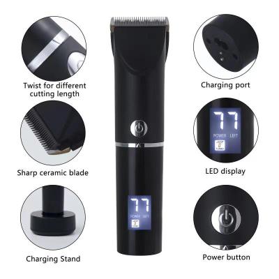 China Household Cutter Professional Waterproof Cordless Electric Body Face Trimmer With LCD Display for sale