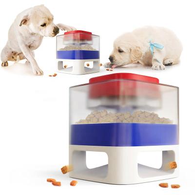 China Slow Food Viable Smart Catapult Dog Square Pet Cat Feeder Toy for sale