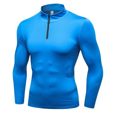 China Breathable Running Sweatshirt Stand-up Quick-Dry High-elastic Collar Sports Long Sleeves High Stretch Fabric Sports Sweatshirt for sale