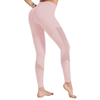 China Women's Breathable Sports Fitness Yoga Pants High Waist Workout Yoga Gaiters High Stretch Seamless Yoga Pants Gaiters for sale