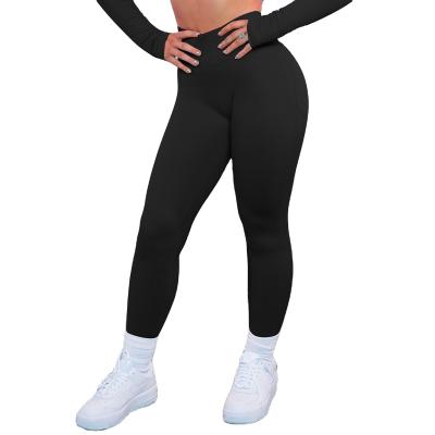 China New Fashion Women's Yoga Tights Sportswear High Waist Breathable Casual Seamless Tights Multicolor Yoga Tights for sale