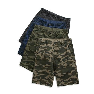 China Fashion Bermuda Cotton Spandex Mens Camouflage Cotton Spandex Anti-Wrinkle SABIN Summer Khaki Shorts Military Slim Fit Casual Twill Pants Wholesale High Quality Printing for sale