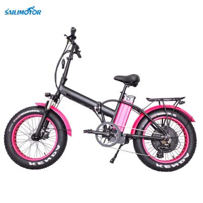 China Aluminum Alloy Fat Tire 48V e Bike 20inch 20X4.0 Electric Bike 500W Folding Electric Bicycle for sale