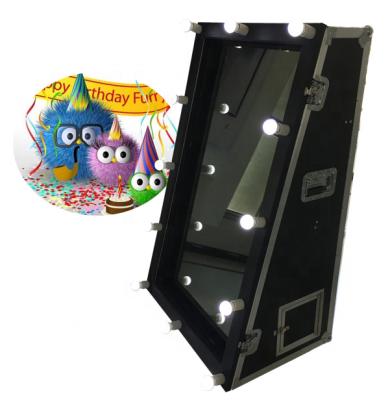 China Selfie mirror take picture 55 inch touch screen mirror photo booth kiosk machine with printer and camera for sale for sale