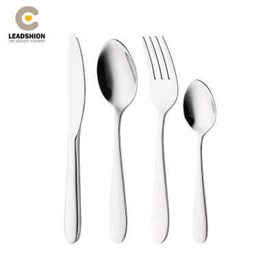 China Viable Silver Kinderbesteck Talheres Crianca Stainless Steel Food Grade Flatware Kids Spoon and Fork Cutlery Set for sale