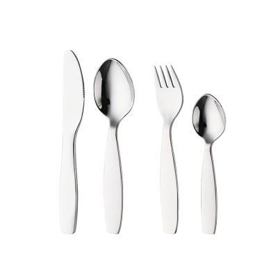 China Stainless Steel Para Bebe Cubiertos Kids Cutlery Flatware Children Viable Spoon Fork Knife Stainless Steel for sale