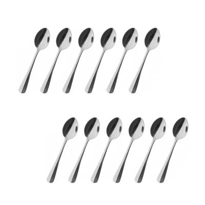 China Sustainable Silver Tea Spoons Chopstick 18/0 Stainless Steel Teaspoon 12-Piece Set for sale