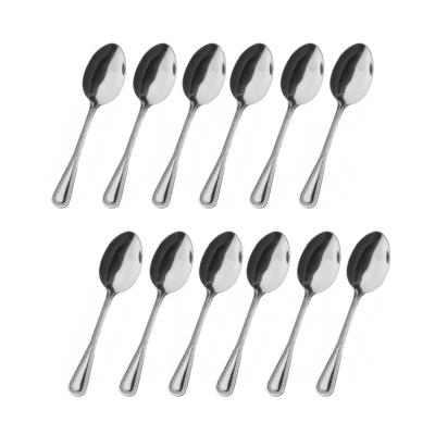 China 18/0 Viable Pearl Regular Patt. Dessert Spoon Set 12 Cuchara De Acero Stainless Modern Spoon Spoon for sale