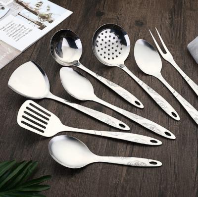 China Viable Kitchen Utensils Stainless Steel Pattern Handle Utensils Supplier From China for sale