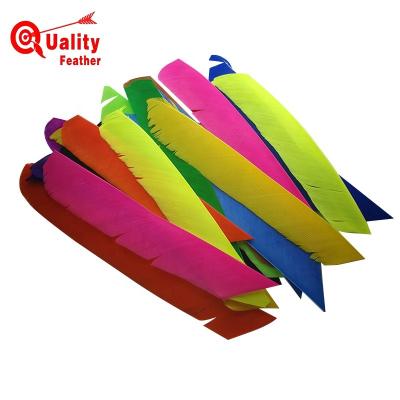 China Stick on Shaft Wholesale Archery Arrow Feather 14 Colors DIY Left 20-30cm Turkey Arrow JINYUQI 100pcs for sale