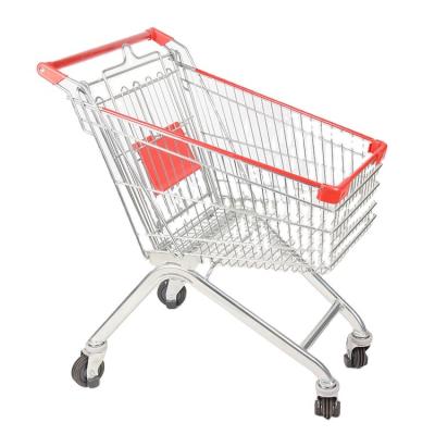 China Unfolding Hot Sale Powder Coating 4 Wheel Metal Supermarket Shopping Trolleys Carts For Sale for sale