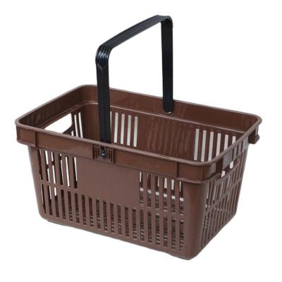 China 1) Supermarket 2)stores Factory Price Single Handle Plastic Supermarket Shopping Mall Basket For Shops for sale