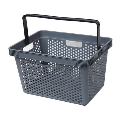 China 1) Supermarket 2)stores Factory Price Single Handle Plastic Grocery Store Hand Super Market Shopping Basket for sale