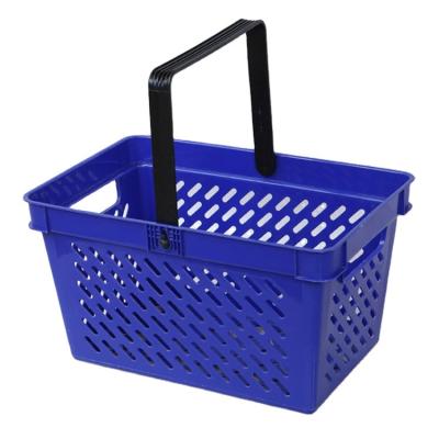 China 1) Supermarket 2)stores Environment Protection Portable Plastic Supermarket Shopping Hand Basket for sale