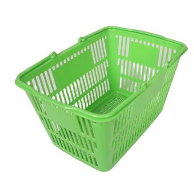 China 1) Supermarket 2)stores Custom Colors Durable Plastic supermarket Shopping Basket With Handle for sale