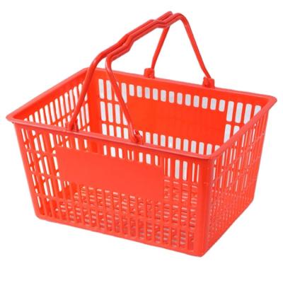 China 1) Supermarket 2)stores Wholesale Multicolor Double Handle Small Cute Supermarket Shop Shopping Basket for sale