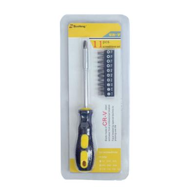 China Polypropylene Quick Release 11 Pcs Screwdriver Set for sale