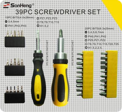 China Polypropylene Customized 39 Pcs Normal Magnetic Screwdriver Bit Set for sale