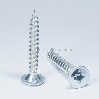 China C-1022 Steel Round Washer Head Pozi Drive Sharp Point Chipboard Screw (Wafer) for sale