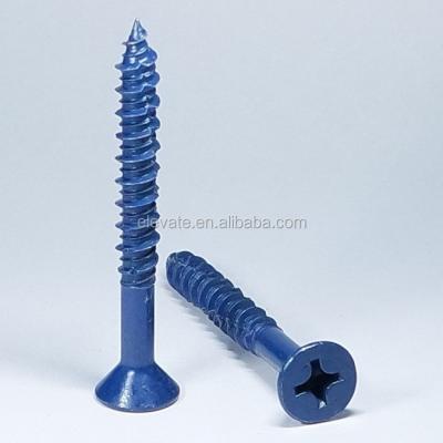 China C-1022 Flat Product Head Phillip Drive Hi-Lo Thread With 3 Thread Notrch Sharp Point Concrete Screw for sale