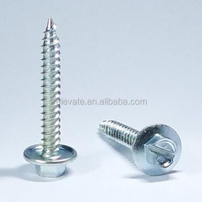 China C-1022 Hex Flange Steel Serrated Washer Slotted Twinfast Thread Lead Steaker Point Double Point Sheet Metal Screws for sale