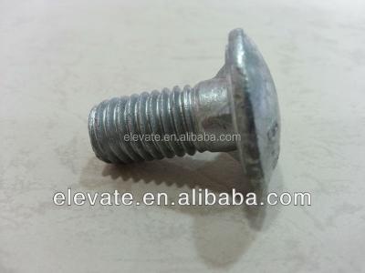 China RATE 8.8 Round Head 4 Rib Under Head Without Pkastic Round Cap H.D.G Siilo Bolt for sale