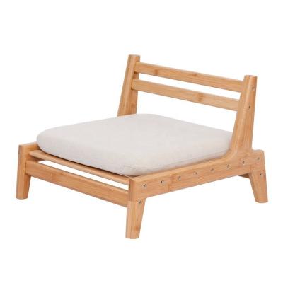 China Traditional Natural BAMBOO Floor Seat Chair For Living Room Japanese Balcony Chair With Cushion Accent Furniture for sale